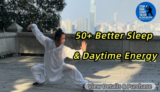 15-Minute Standing & Lying Tai Chi — quick, natural support to relax mind and body: fall asleep easier, wake fewer times, feel more rested. Gentle, low-impact, science-based & safe