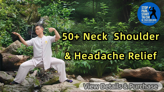 15-Minute Standing & Lying Tai Chi — Quick, natural relief for neck stiffness, tight shoulders, dull/achy pain, head pressure & throbbing; easier turning. Gentle, low-impact, science-based & safe
